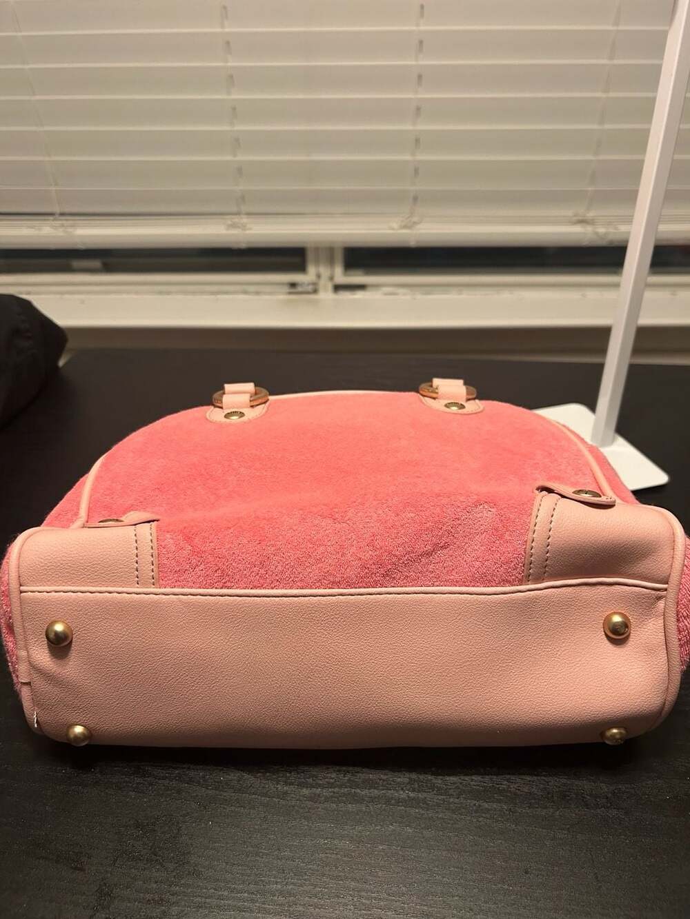 Juicy Couture Juicy Lovers Club Bowler Bag Pink Lemonade Velour - Picture 7 of 7